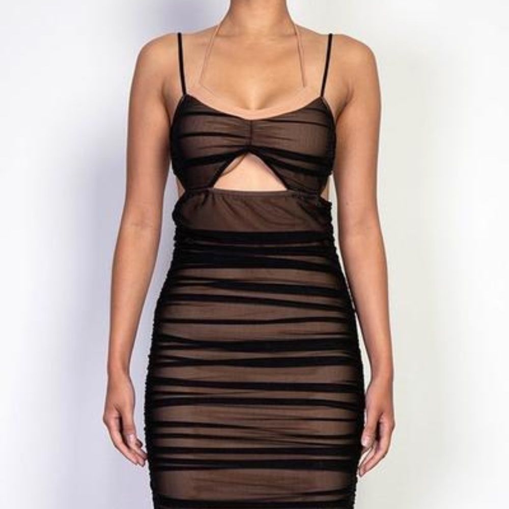 🔥Key Hole Sheering Lining Dress